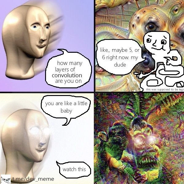 Too Many Convolutions, Full Deep Dream