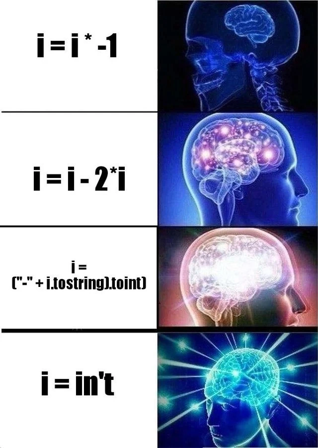 Transcendent Integer Negation