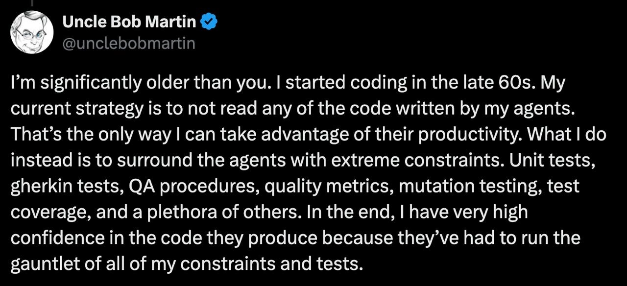 Uncle Bob Won't Read His Agents' Code