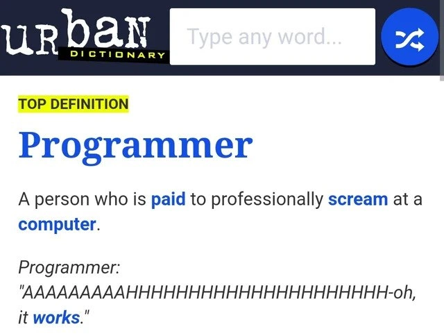 Urban Dictionary's Painfully Accurate Definition of a Programmer