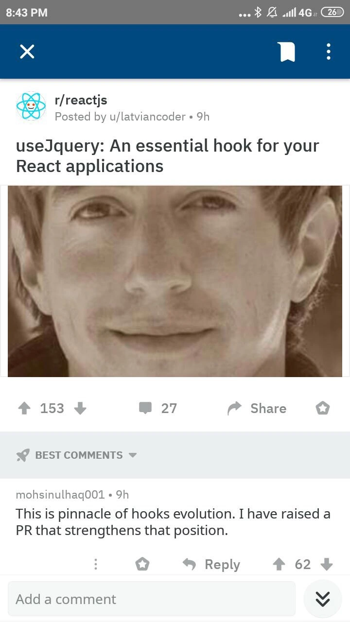 An April Fools' Hook Proposal: useJQuery in React