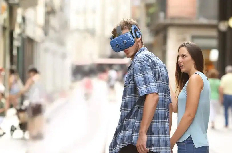 Distracted Boyfriend Enters the Metaverse