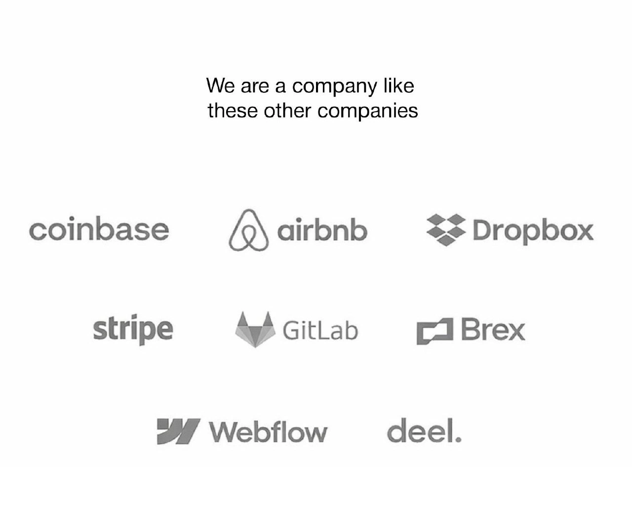 We Are a Company Like These Other Companies: Logo Wall Satire