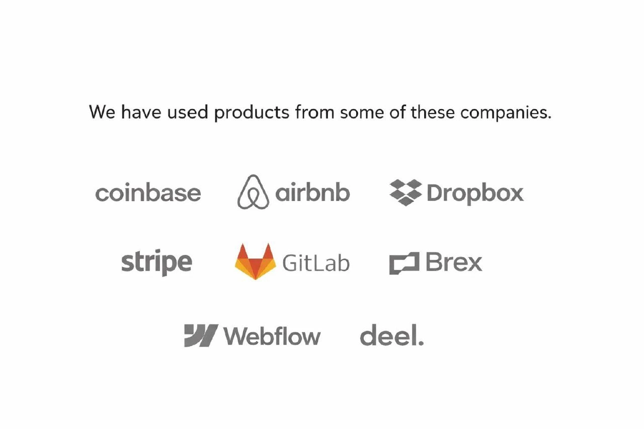 We Have Used Products From Some of These Companies: Honest Logo Wall
