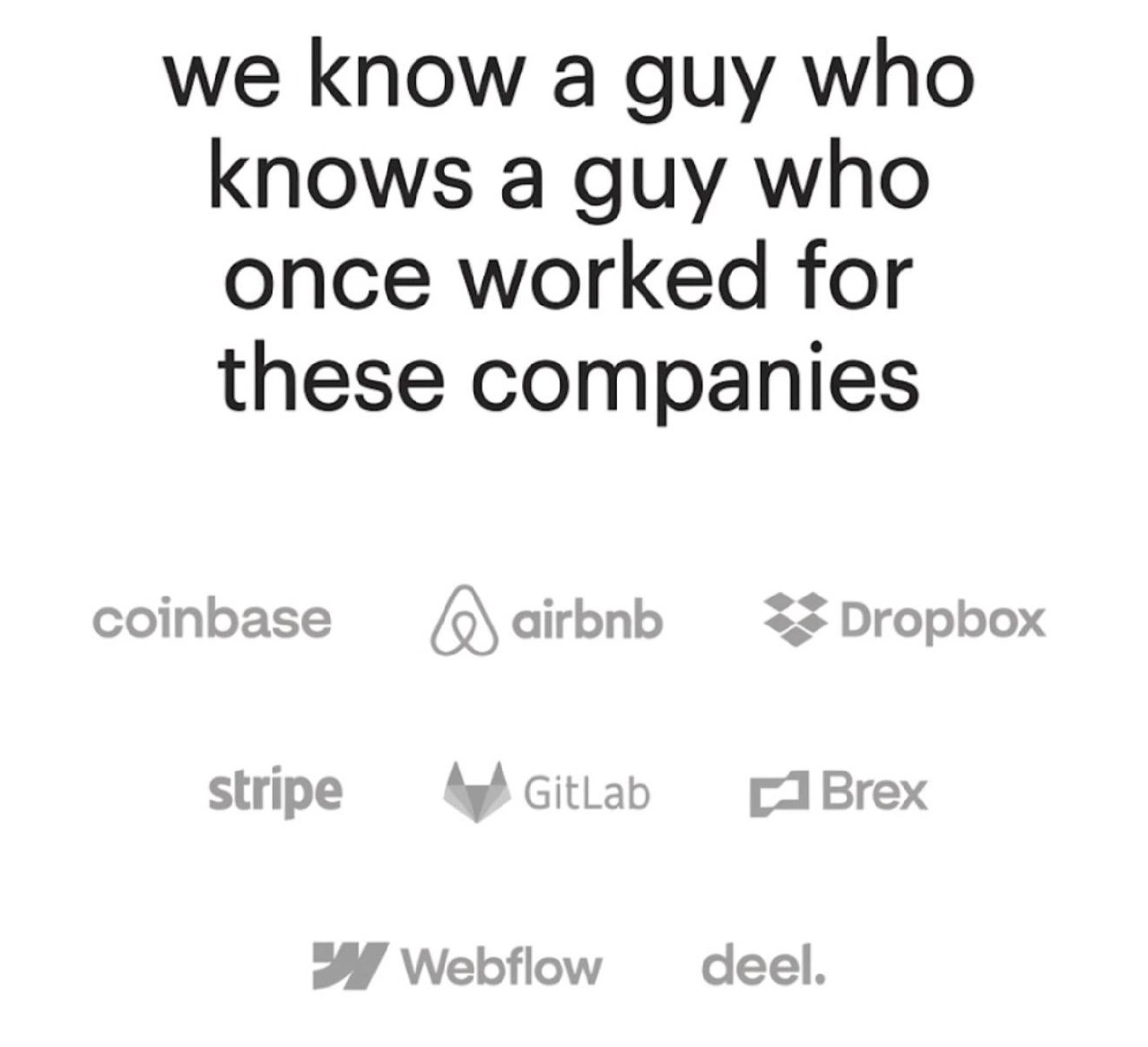 We Know a Guy Who Knows a Guy Who Worked There: Logo Wall Satire