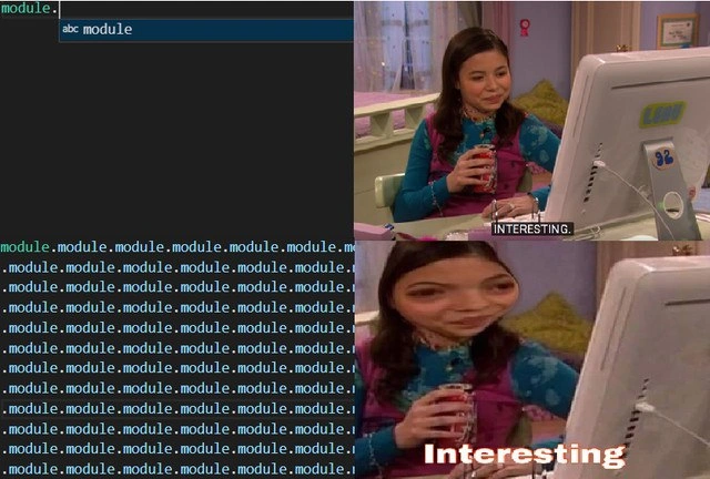 When IDE autocomplete only offers endless ‘module.module’ suggestions
