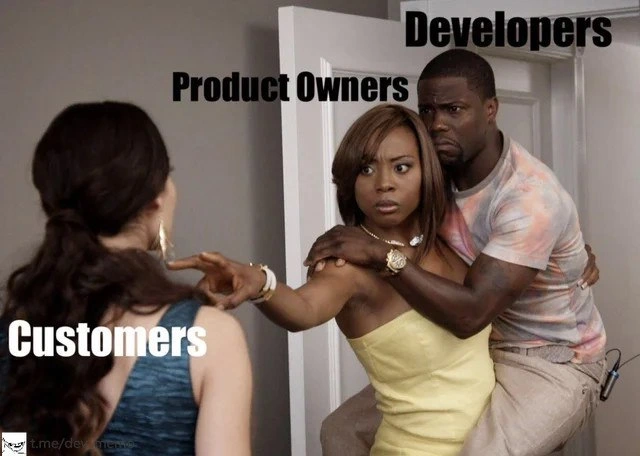 Product owners acting as human firewall between demanding customers and weary developers