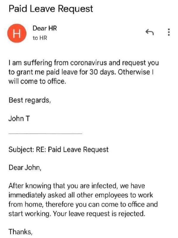 Corporate Checkmate: The COVID Leave Gambit