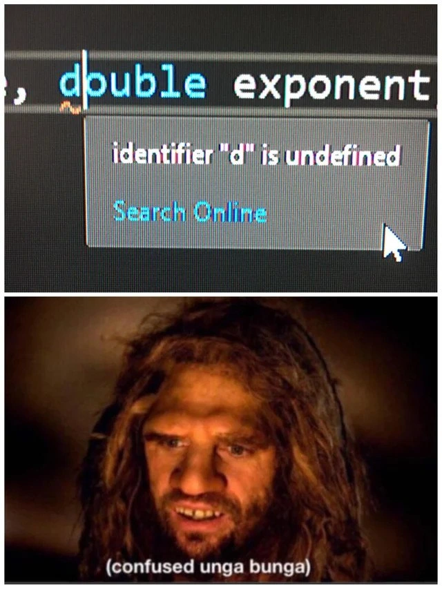 When a stray space turns "double" into an undefined variable