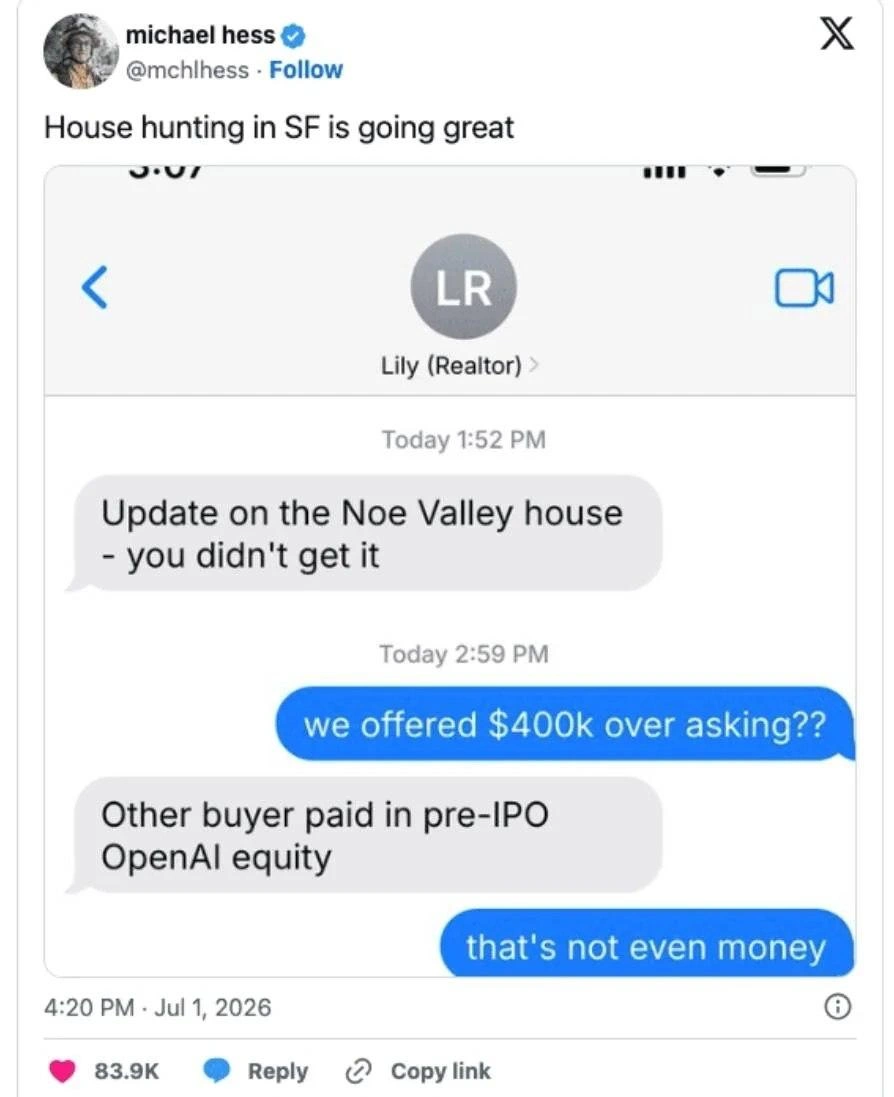 When Pre-IPO Equity Outbids Actual Money