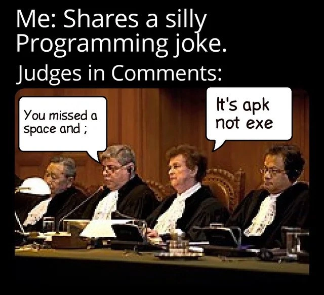 When your programming meme faces the syntax judges in comments