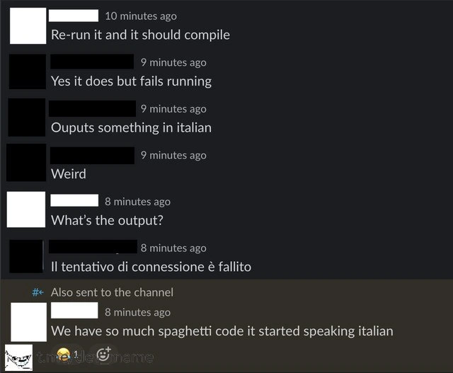 When Spaghetti Code Becomes Literal