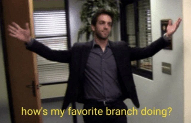 When the lead dev checks in on your long-lived feature branch