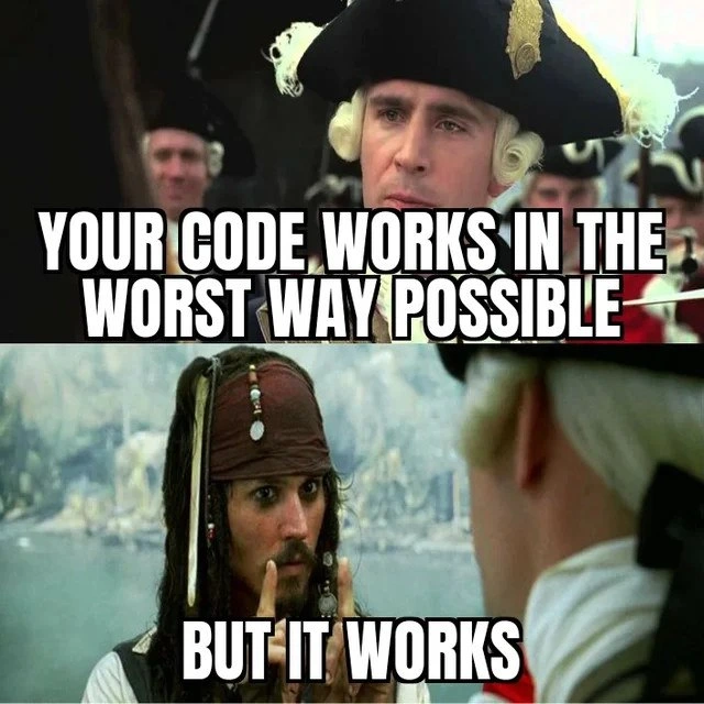 When the Code is a Crime, But it Works