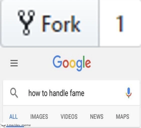 The Ego of a Developer After One Fork