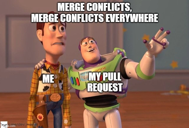 When your pull request hits merge conflicts everywhere in the repository