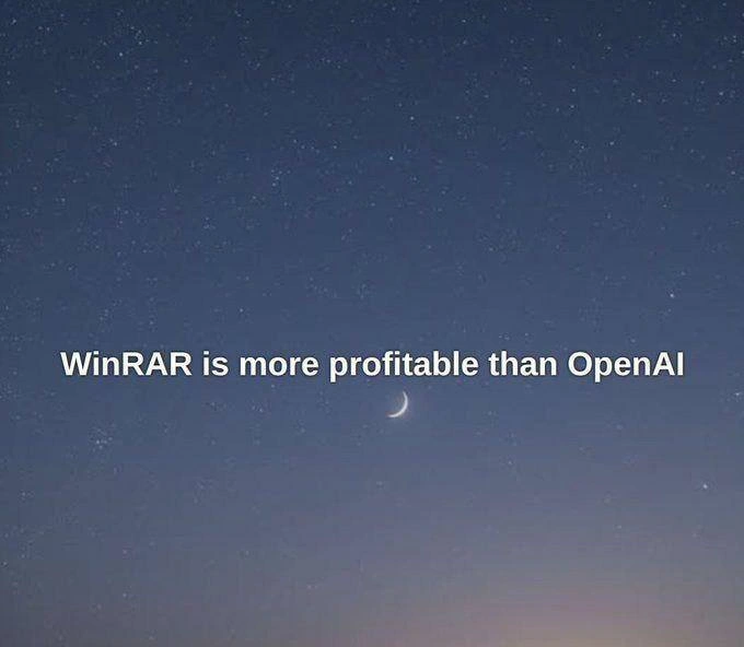 WinRAR Is More Profitable Than OpenAI: A Starry Night Reflection