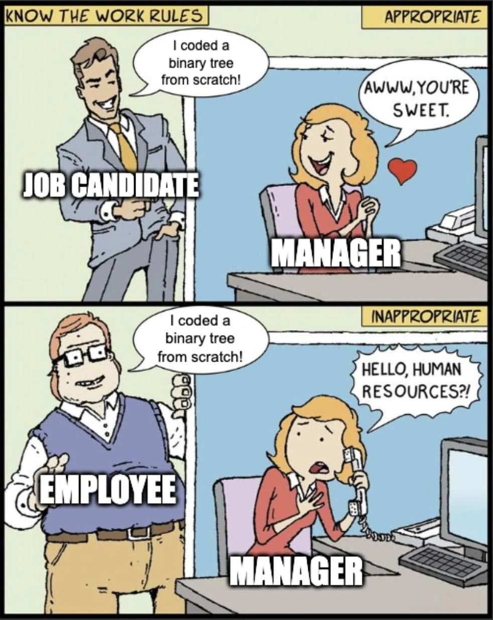 Interview vs Employment Double Standard for Coding Binary Trees From Scratch