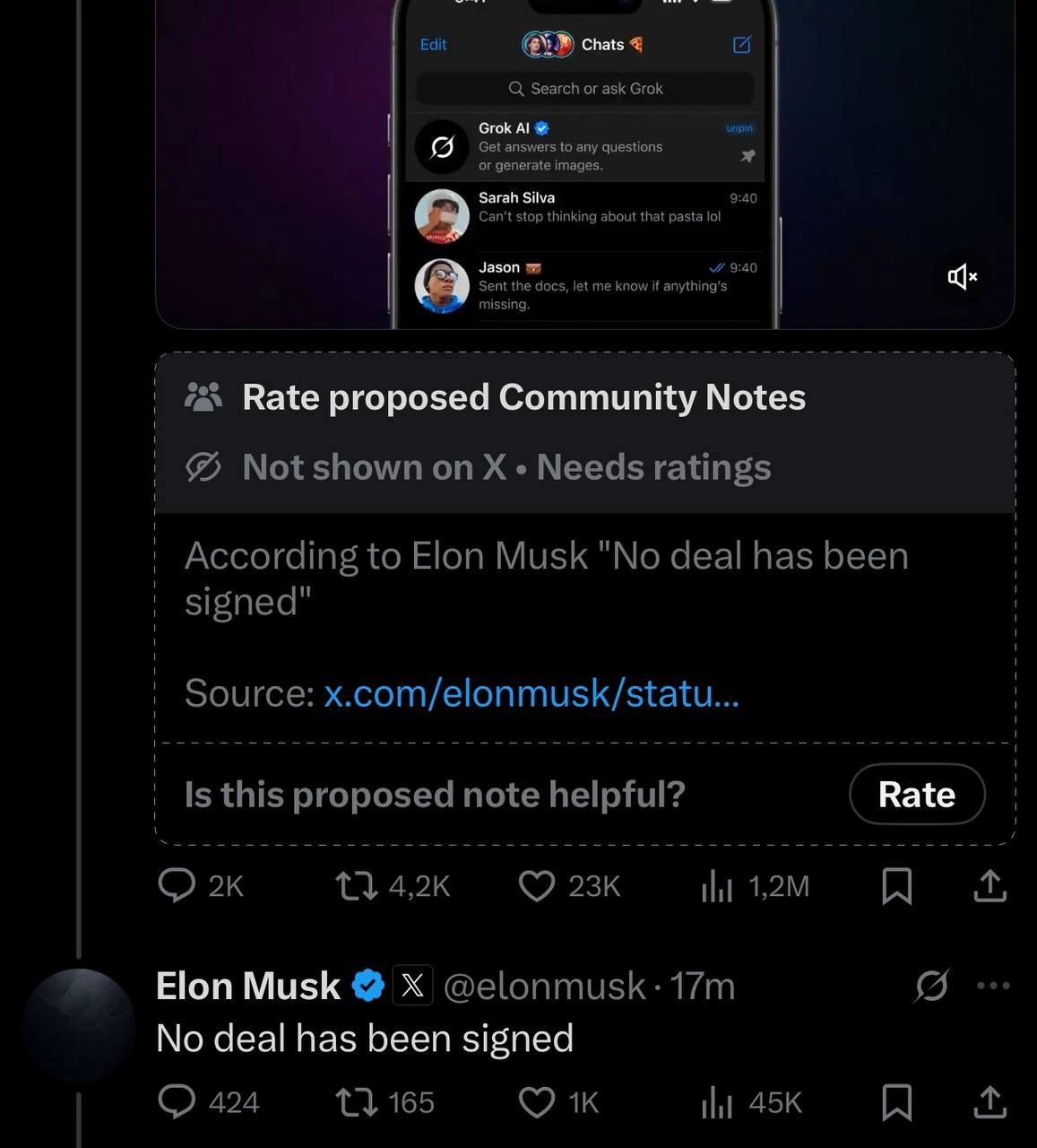 When your Community Note cites the exact tweet it's correcting