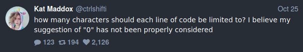 A modest proposal for code line length limits