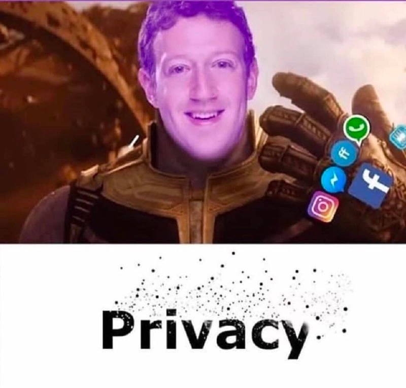 Mark Zuckerberg as Thanos, Wiping Out Privacy